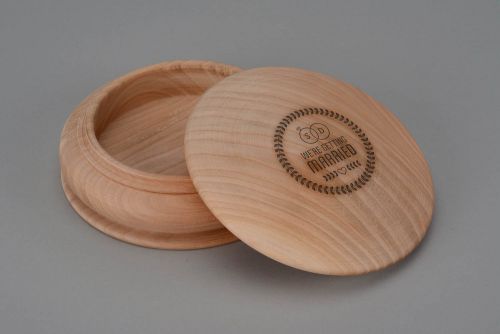 Персонализированный подарок, заготовка для круглой шкатулки из дерева - MADEheart.com