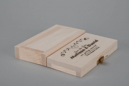 Персонализированный подарок, прямоугольная заготовка для шкатулки из дерева - MADEheart.com