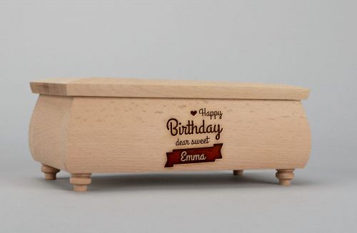 Personalised gift, wooden blank box - MADEheart.com