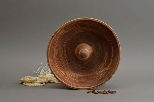 Unusual handmade designer ceramic cake pan for kitchen clay baking pan - MADEheart.com