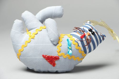 Gatto carino fatto a mano pupazzo di peluche giocattolo simpatico da bambini - MADEheart.com