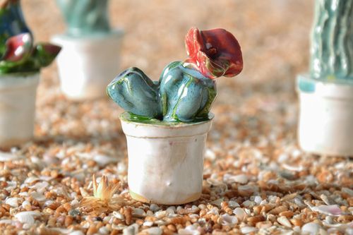 Figurine en céramique faite main Fleur dintérieur - MADEheart.com