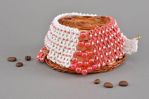 Handgemachtes Designer Collier aus Glasperlen und Kunstperlen für Damen - MADEheart.com