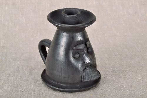 Clay candlestick Old man - MADEheart.com