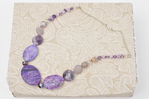 Collar con abalorios hecho a mano bisutería de moda accesorio para mujer - MADEheart.com