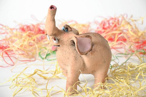 Estatueta de cerâmica Elefante - MADEheart.com