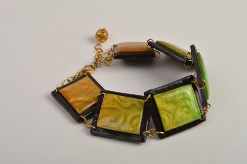 Plastic bead bracelet handmade polymer clay bracelet for women summer accessory - MADEheart.com