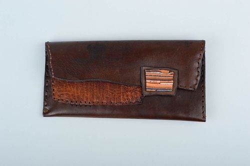 Handmade wallet unusual leather accessory wallet made of leather design wallet - MADEheart.com