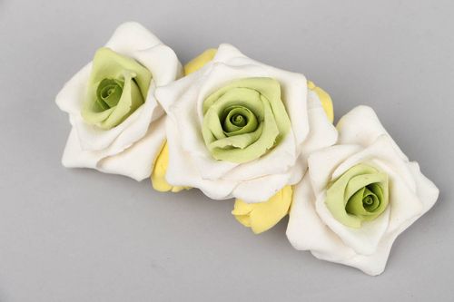 Заколка для волос Белые розы - MADEheart.com