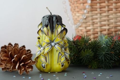 Vela de parafina com contas - MADEheart.com