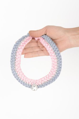 Collar original trenza de dos colores bisutería artesanal regalo para mujer - MADEheart.com