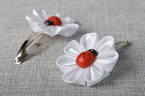 Handmade Kinder Haarspangen Mädchen Haarschmucke Kamillen Mode Accessoires - MADEheart.com