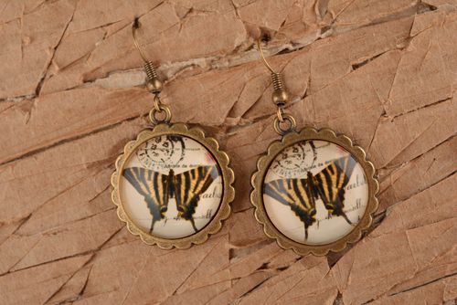 Pendientes hechos a mano de cristal elegantes bisutería fina regalo original - MADEheart.com