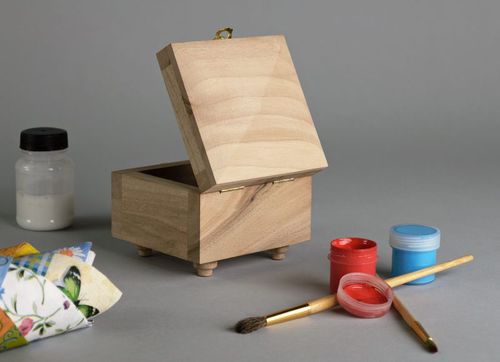 Scrignetto semilavorato fatto a mano Scrignetto di legno Scrigno da decorare - MADEheart.com