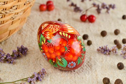 Unusual handmade wooden egg decorative egg Easter eggs decorative use only - MADEheart.com