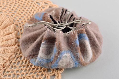 Jewelry baggy designer felted bijouterie bag stylish handmade present for her - MADEheart.com
