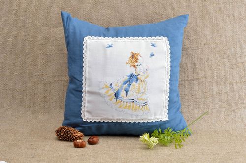 Handmade cute pillow unusual designer accessories creative beautiful present - MADEheart.com