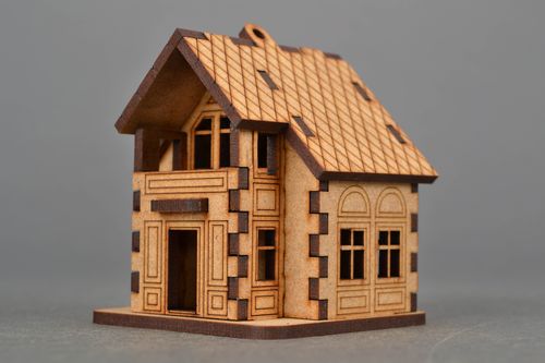 Holz Rohling zum Bemalen Haus - MADEheart.com