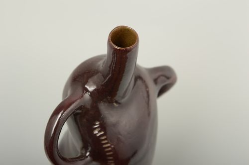 60 oz ceramic art wine carafe in modern style 14 inches, 2 lb - MADEheart.com