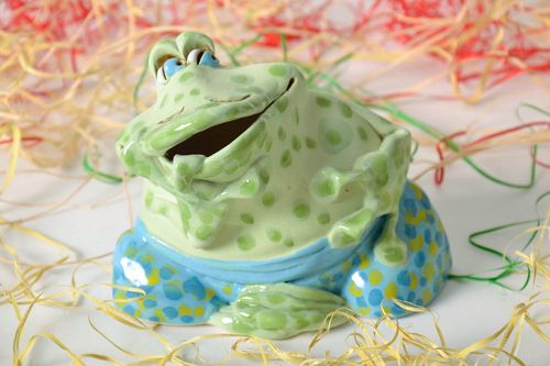 Ceramic money box Frog Laugher - MADEheart.com