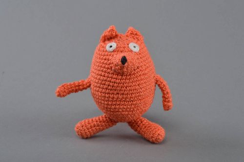 Juguete de peluche tejido artesanal con forma de zorro para decorar casa - MADEheart.com