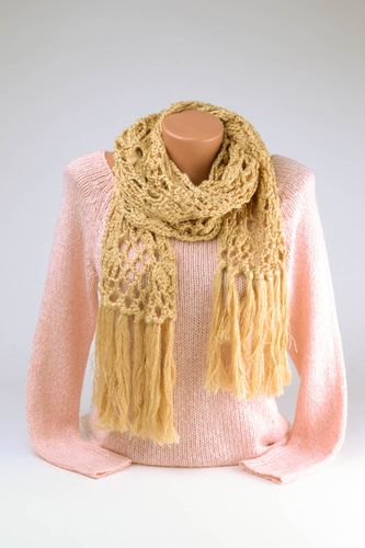 Lacy scarf with fringe - MADEheart.com