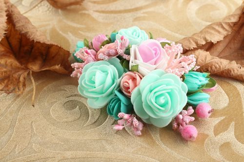 Haarspange Blume handmade Haar Spange Accessoire für Haare Damen Modeschmuck  - MADEheart.com