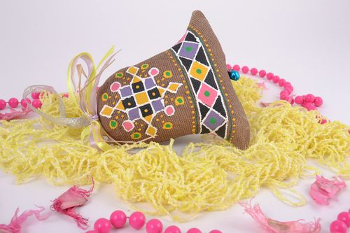 Beautiful painted handmade soft interior hanging toy bell  - MADEheart.com