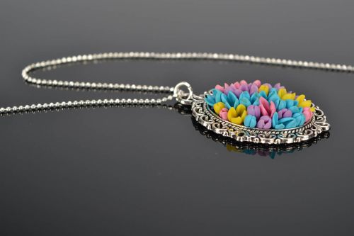 Pendant with long chain Field Bouquet - MADEheart.com