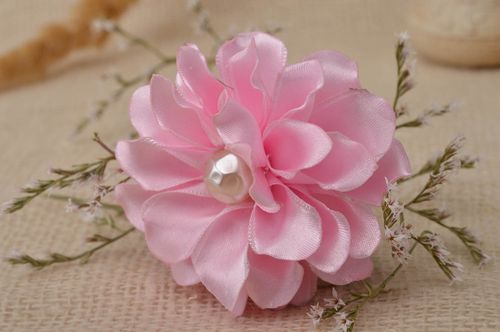 Stylish handmade flower barrette hair clip flowers in hair gifts for her  - MADEheart.com