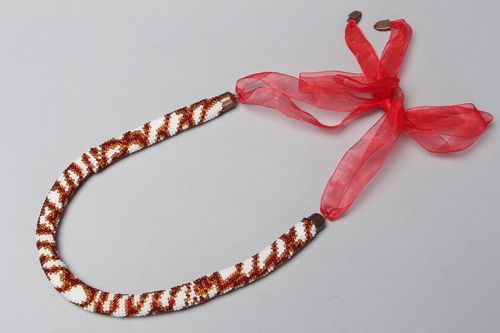 Collier en perles de rocaille japonaises Serpent - MADEheart.com
