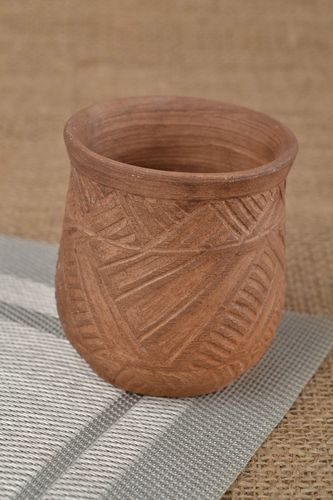 Ceramic coffee cup with no handle 8 oz, 0,39 lb - MADEheart.com
