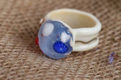 Authors glass ring Depths of the Sea - MADEheart.com