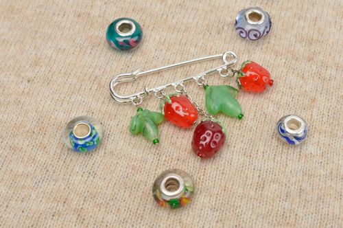 Broche original hecho a mano de cristal accesorio de moda regalo para mujer - MADEheart.com