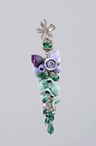 Boucles doreilles faites main Boucles longues Bijou fantaisie pour femme - MADEheart.com