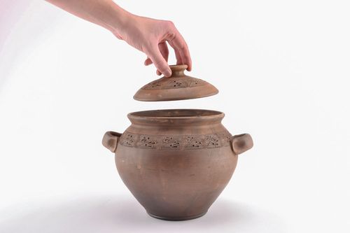 Ceramic pot with lid - MADEheart.com