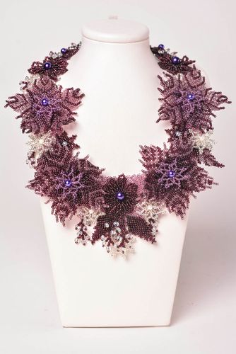 Collar de flores de abalorios bisutería artesanal accesorio de moda para mujer - MADEheart.com