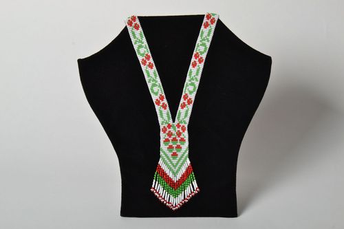 Collana con perline fatta a mano girocollo originale accessorio da donna - MADEheart.com