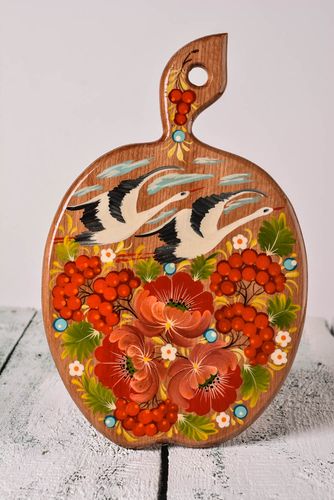 Schneidebrett Holz handmade Küchen Zubehör Deko für Küche Geschenk für Frau - MADEheart.com