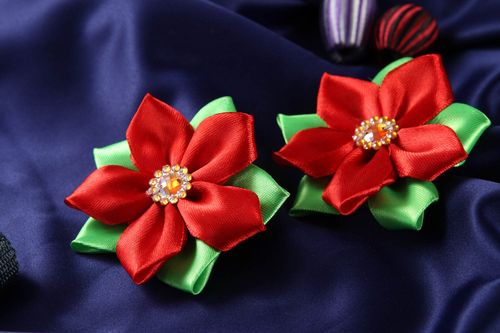 Handmade hair clip designer hair accessory gift ideas unusual hair clip 2 items - MADEheart.com