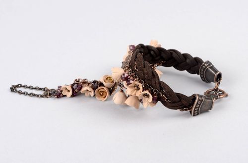 Handmade bracelet designer bracelet for women unusual bracelet with ring - MADEheart.com