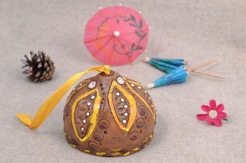 Campanello decorativo fatto a mano in ceramica souvenir da appendere originale - MADEheart.com