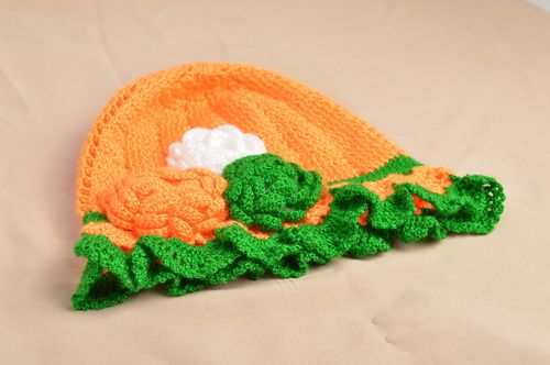 Girls hat handmade warm hat crochet baby hat gifts for toddlers kids accessories - MADEheart.com