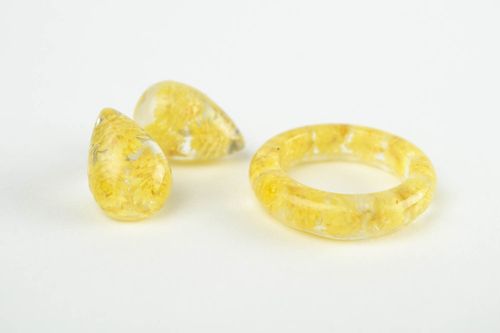 Juego de bisutería artesanal accesorios para mujer para verano regalo original - MADEheart.com