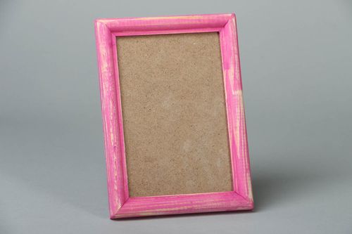 Pink wooden photo frame - MADEheart.com