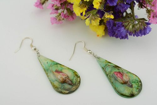 Long dangling earrings Rose - MADEheart.com