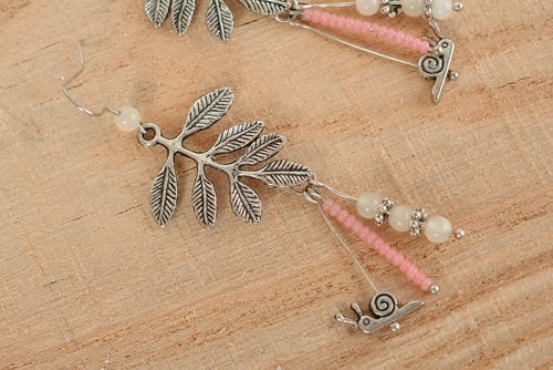 Handmade beaded earrings unusual designer earrings stylish female accessory - MADEheart.com