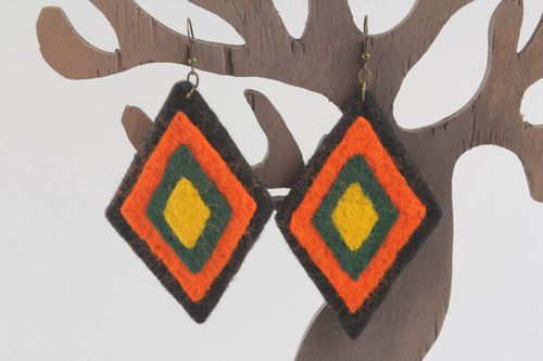 Pendientes de lana - MADEheart.com