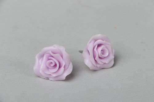 Polymer clay stud earrings - MADEheart.com