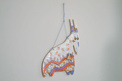 Ceramic pendant in the form of goat - MADEheart.com